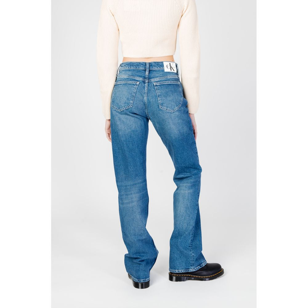 Calvin Klein Jeans Blaue Mom-Jeans aus Baumwolle
