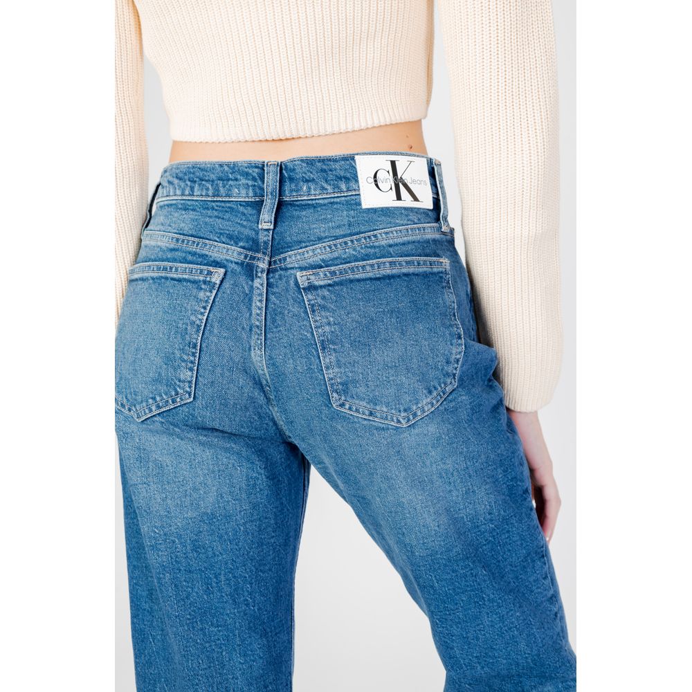 Calvin Klein Jeans Blaue Mom-Jeans aus Baumwolle