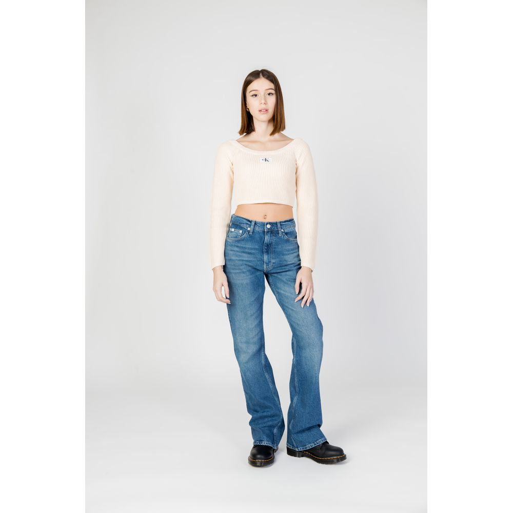 Calvin Klein Jeans Blaue Mom-Jeans aus Baumwolle