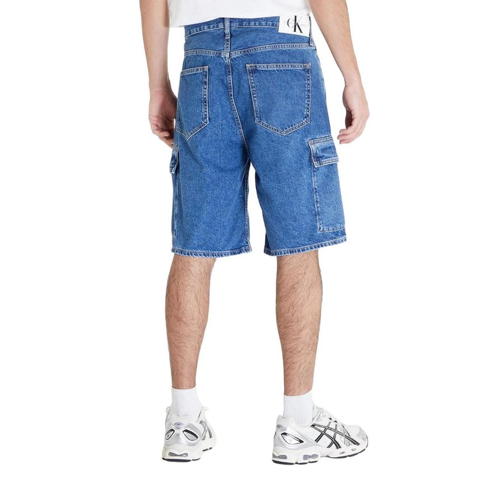 Calvin Klein Jeans Blaue Baumwoll-Bermudas