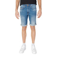 Gas Blaue Baumwoll-Bermuda-Shorts