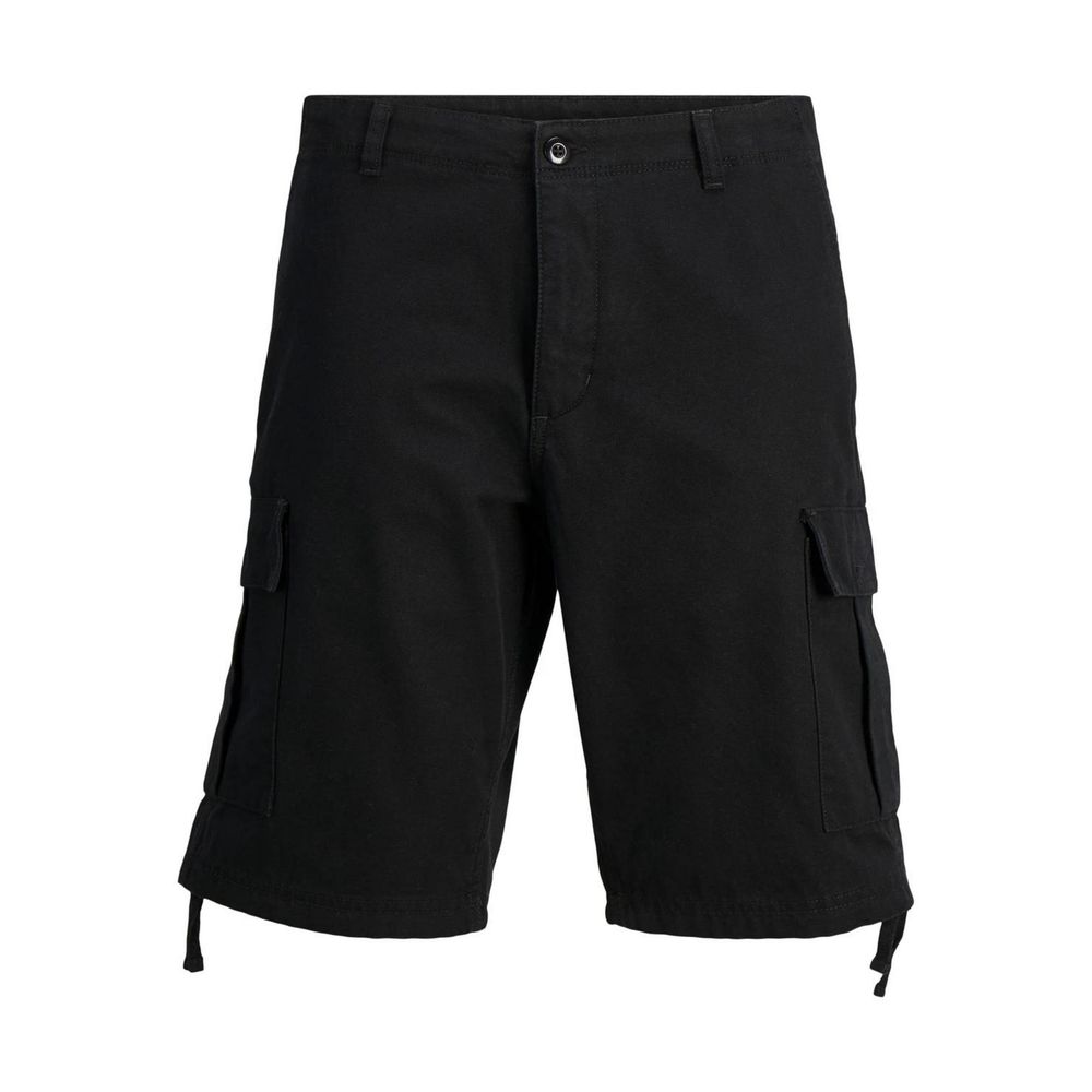 Jack Jones Schwarze Baumwoll-Bermuda-Shorts