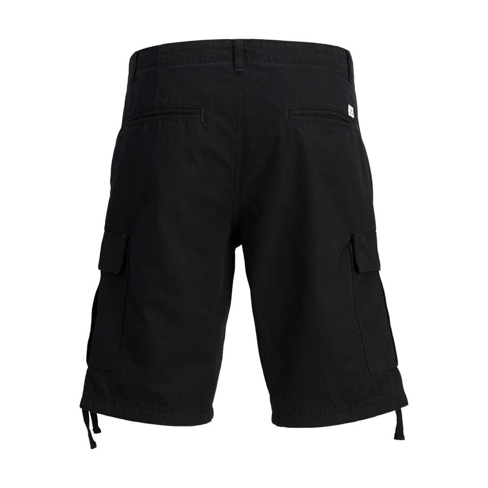 Jack Jones Schwarze Baumwoll-Bermuda-Shorts