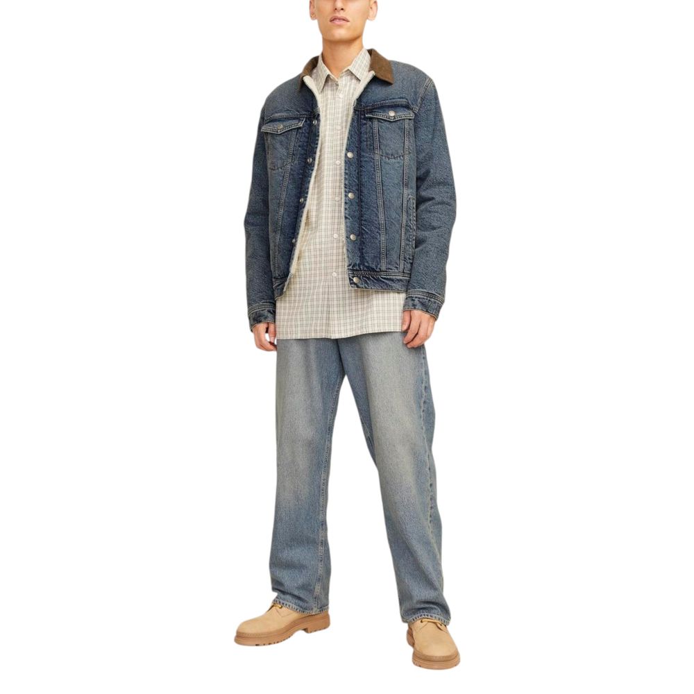 Jack Jones Blaue Baumwoll-Jeansjacke