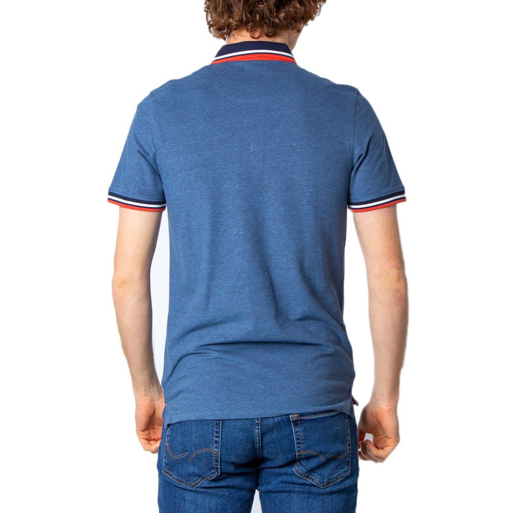 Jack Jones Blaues Baumwoll-Poloshirt