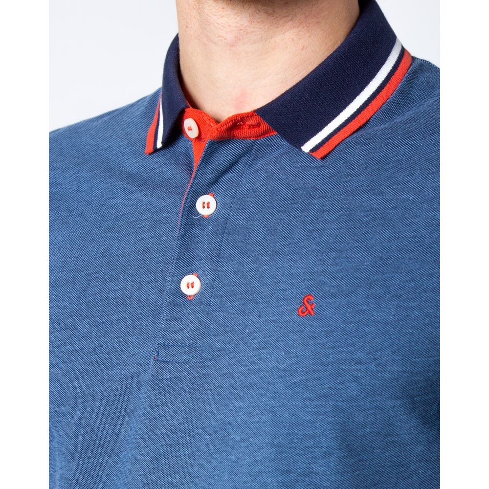 Jack Jones Blaues Baumwoll-Poloshirt
