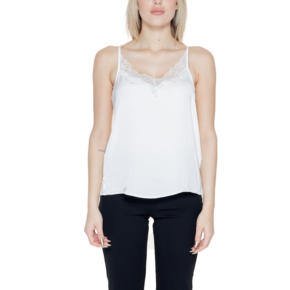 Jacqueline De Yong Weiße Polyester-Tanktops