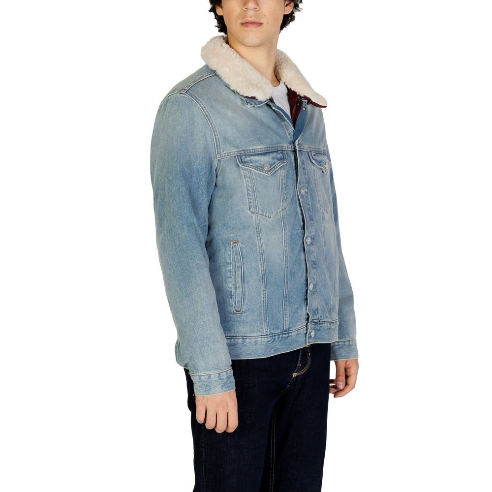 Tommy Hilfiger Jeans Hellblaue Baumwolljacken &amp