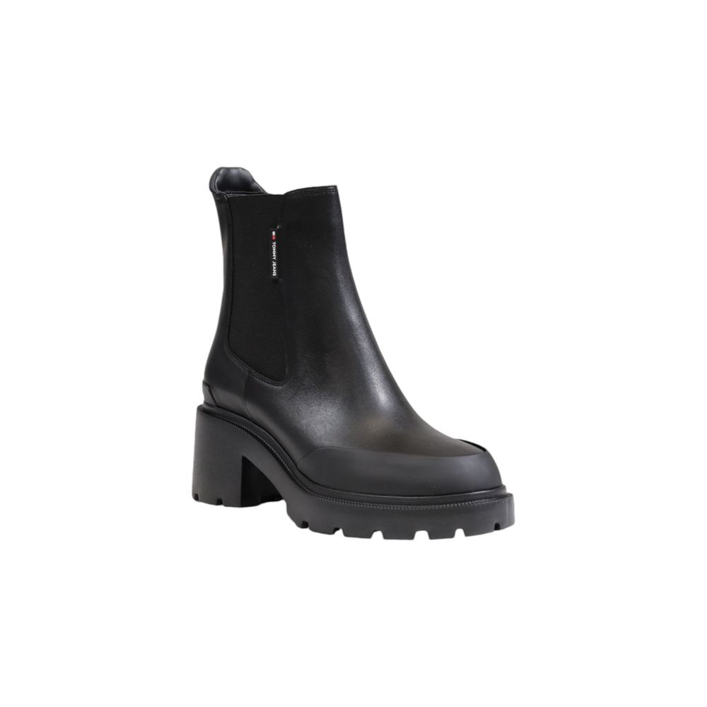 Tommy Hilfiger Jeans Schwarzes Leder Knöchel