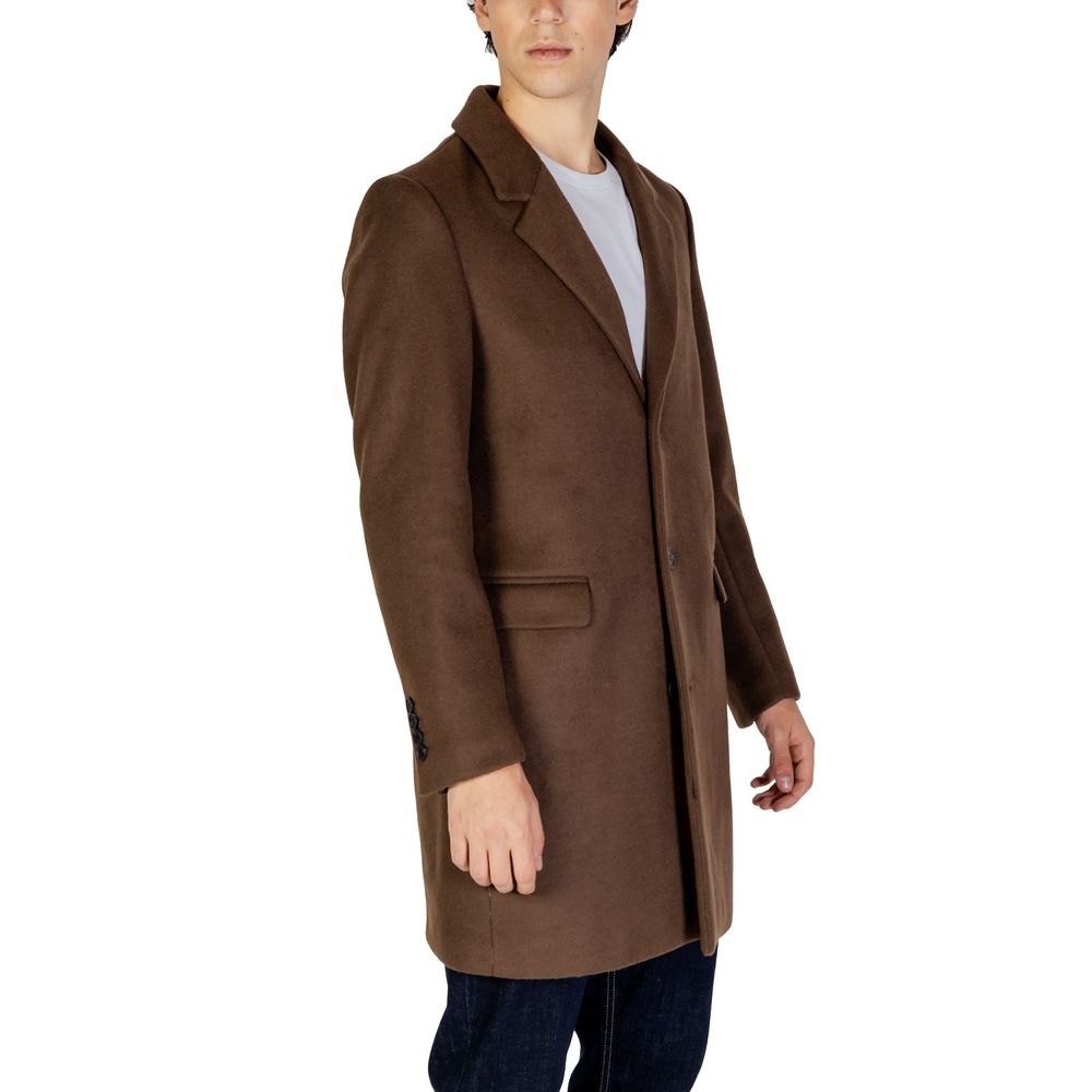 Antony Morato Brauner Polyester-Mantel