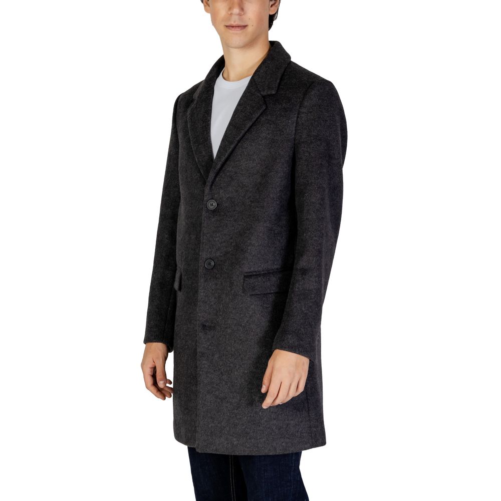 Antony Morato Grauer Polyester-Mantel