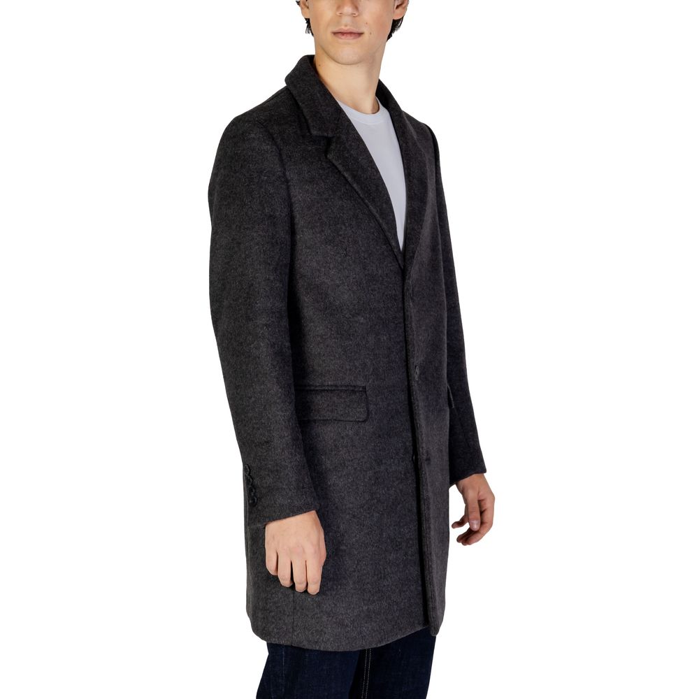 Antony Morato Grauer Polyester-Mantel