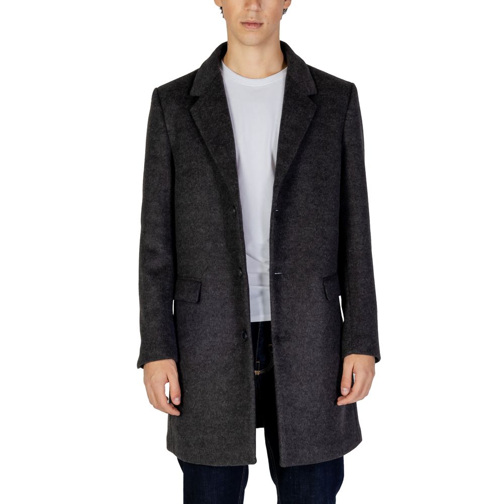 Antony Morato Grauer Polyester-Mantel