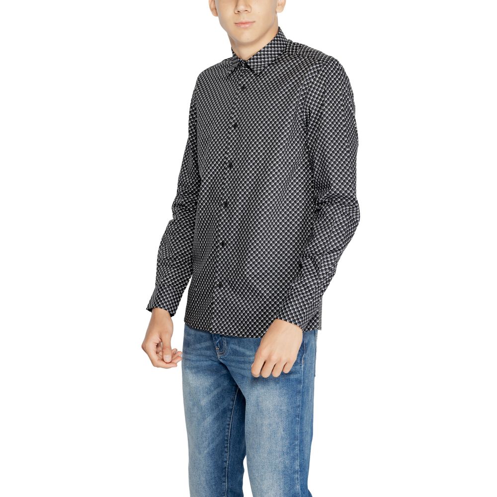 Antony Morato Graues Baumwollhemd