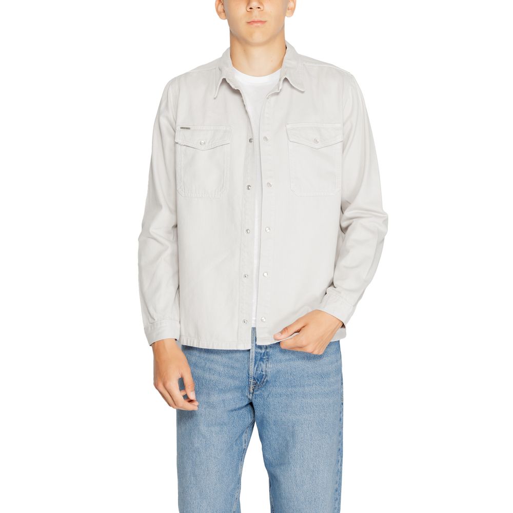 Antony Morato Graues Baumwollhemd