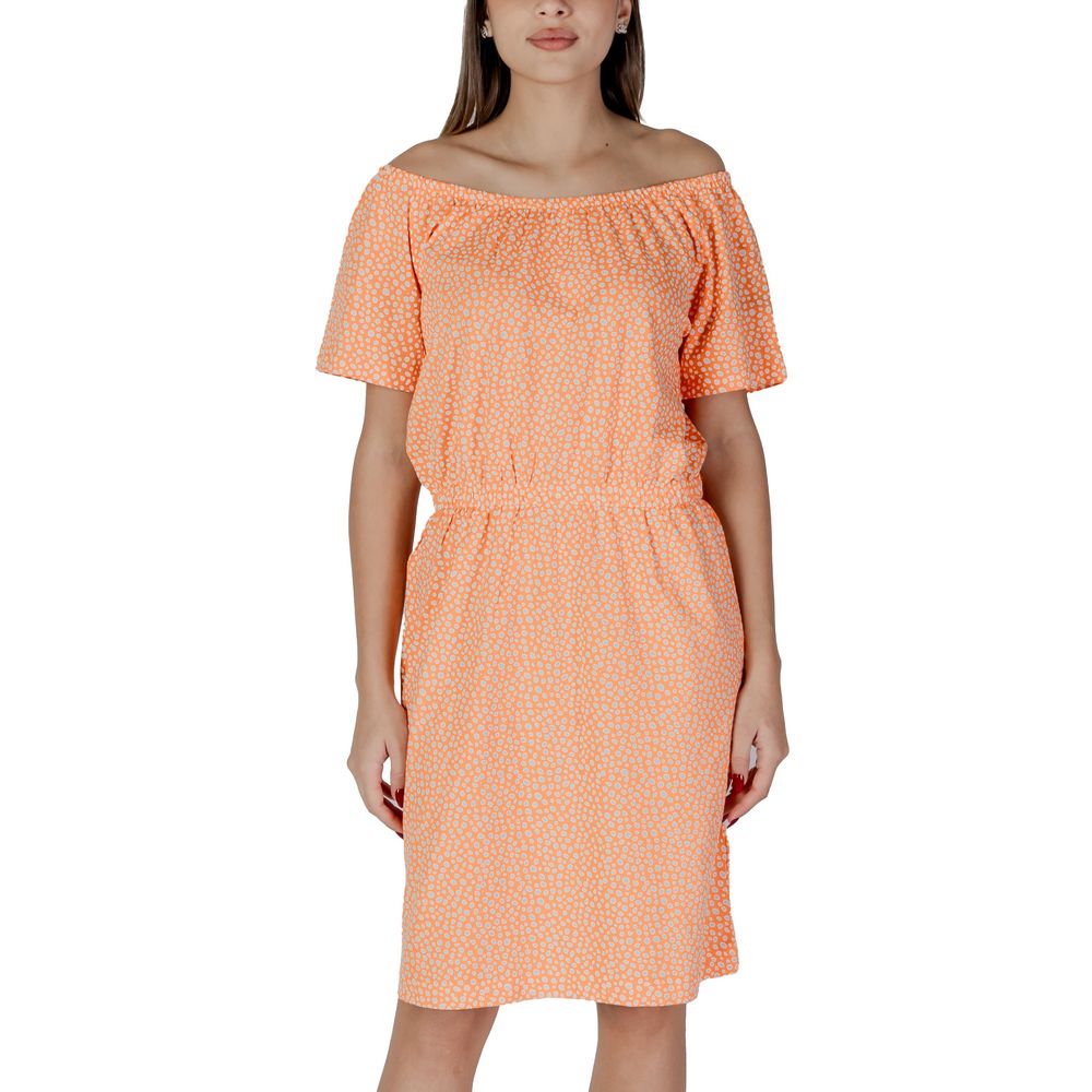 B.Young Kurzes Baumwollkleid in Orange