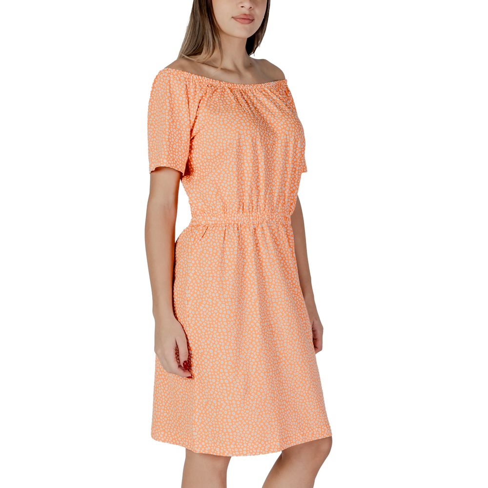 B.Young Kurzes Baumwollkleid in Orange