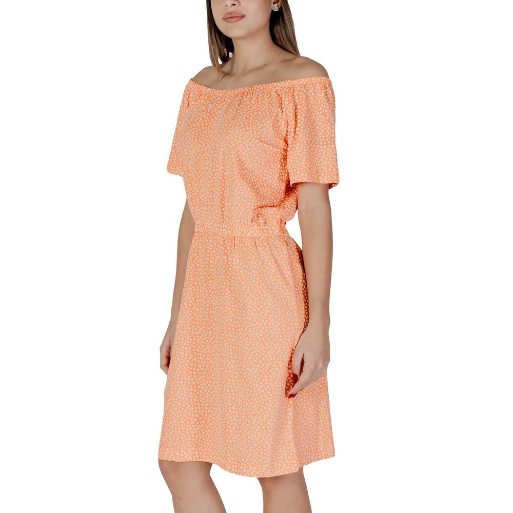 B.Young Kurzes Baumwollkleid in Orange