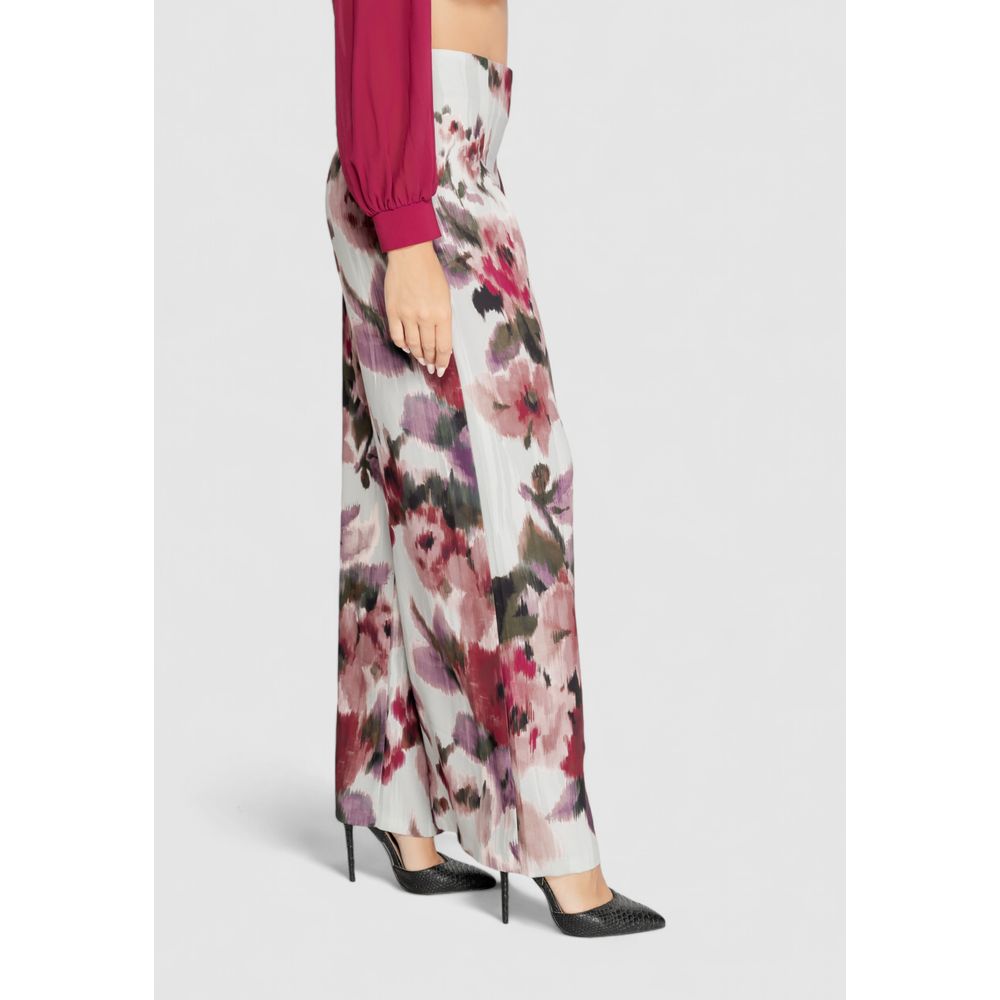 Rinascimento Bordeauxfarbene Polyester-Hose im Casual-Look