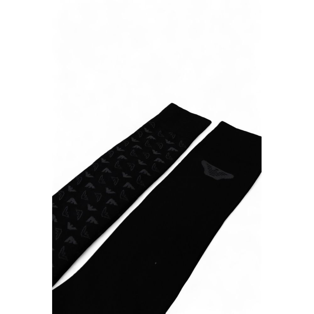 Emporio Armani Underwear Schwarze Baumwollsocke
