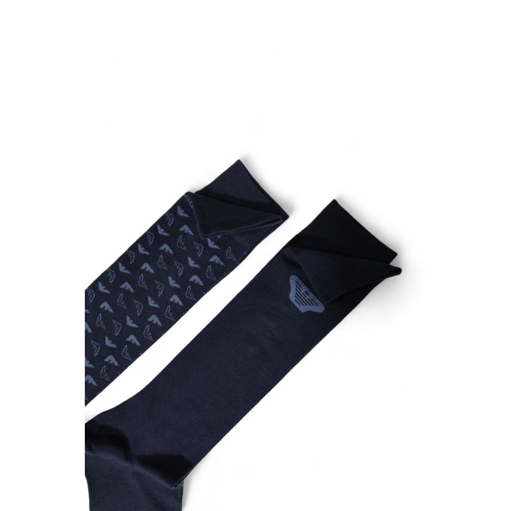 Emporio Armani Underwear Blaue Baumwollsocke