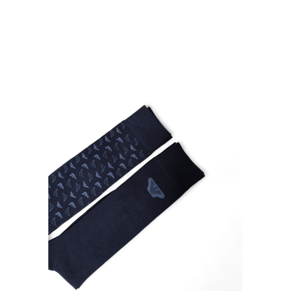 Emporio Armani Underwear Blaue Baumwollsocke