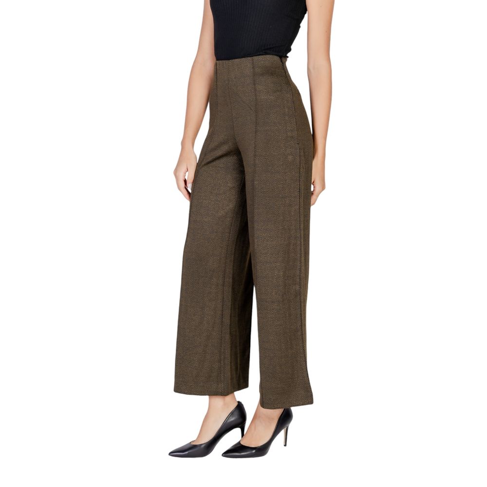 ICHI Grüne Polyester-Hose im Casual-Look