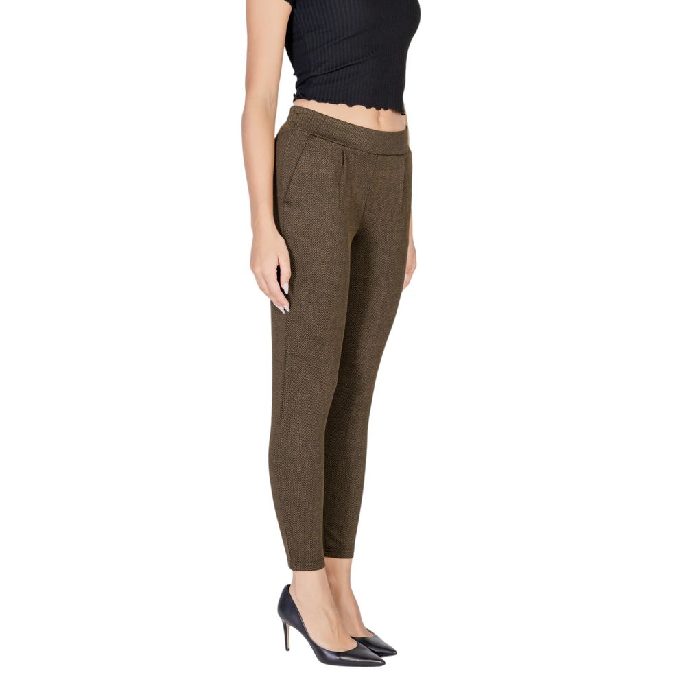 ICHI Grüne Skinny-Hose aus Polyester