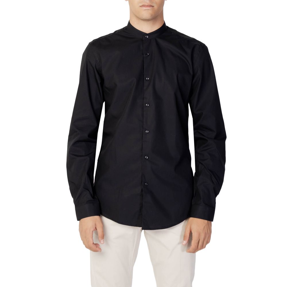 Antony Morato Schwarzes Baumwollhemd