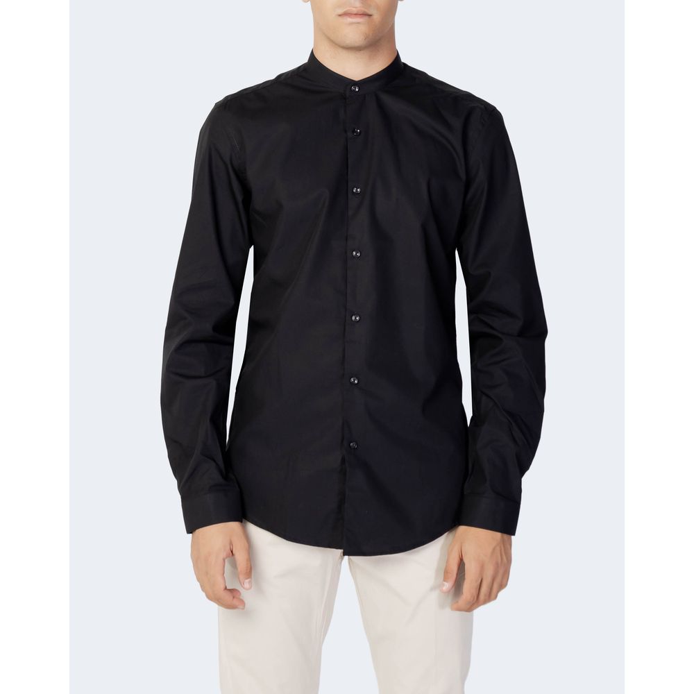 Antony Morato Schwarzes Baumwollhemd