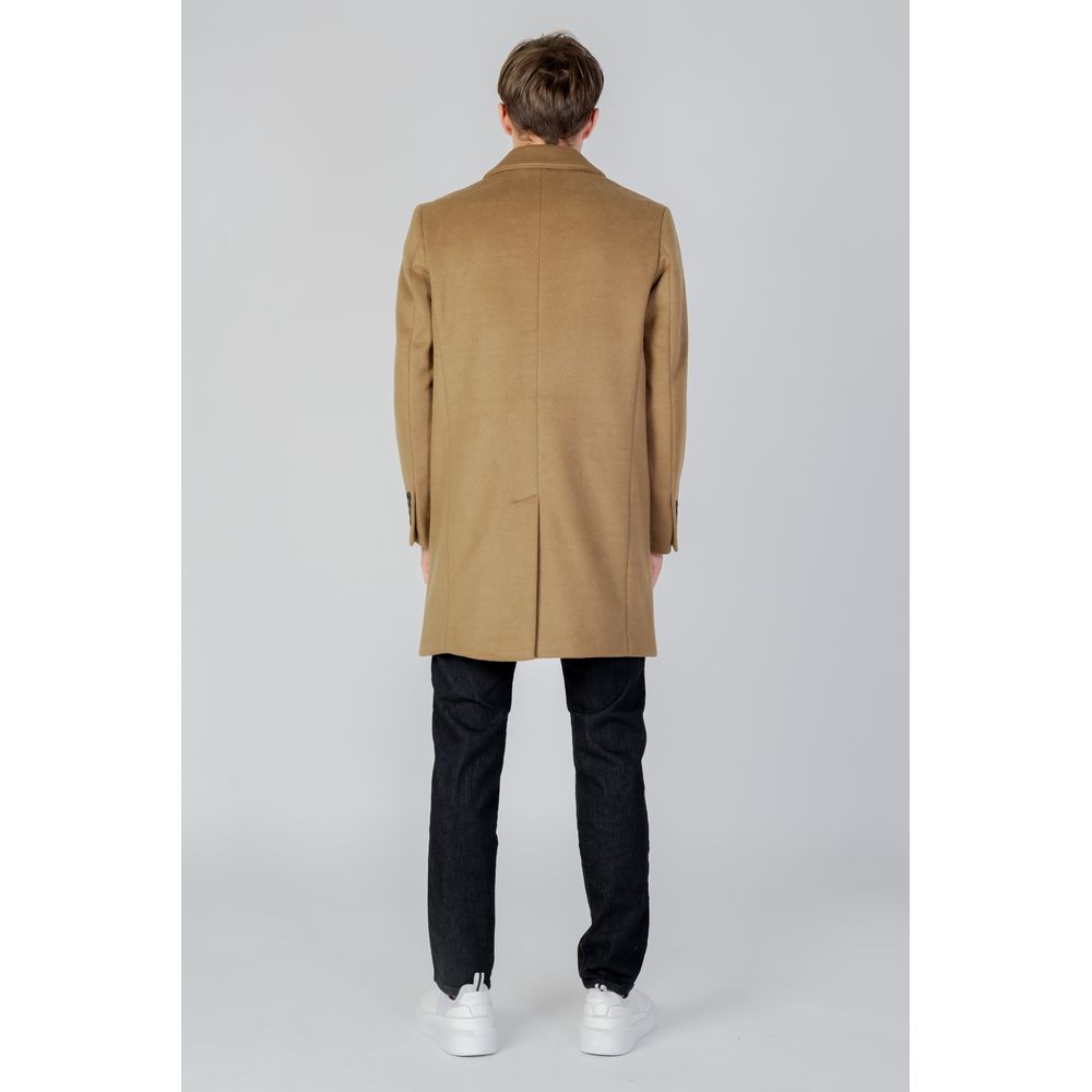 Antony Morato Beigefarbener Polyester-Mantel