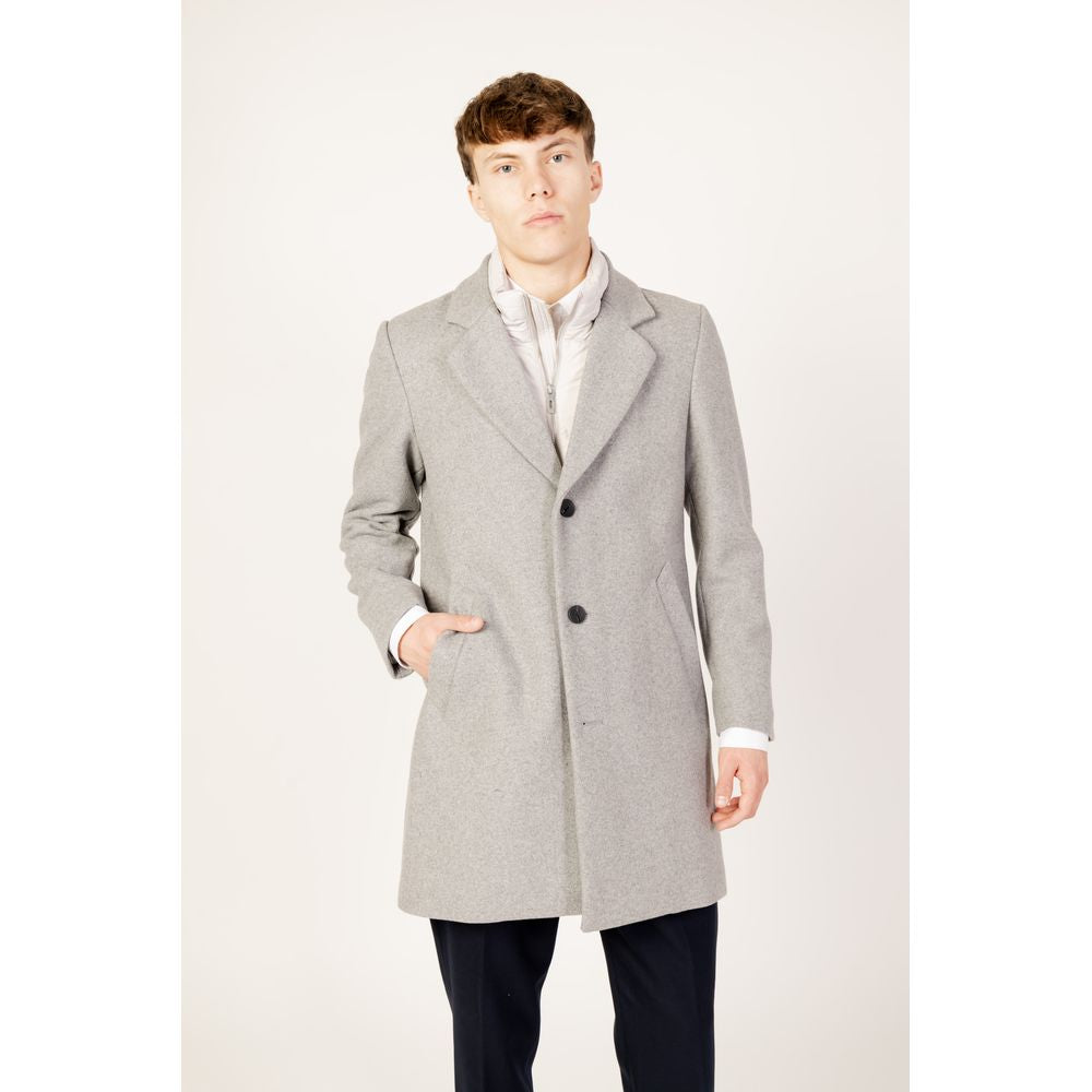 Antony Morato Grauer Polyester-Mantel