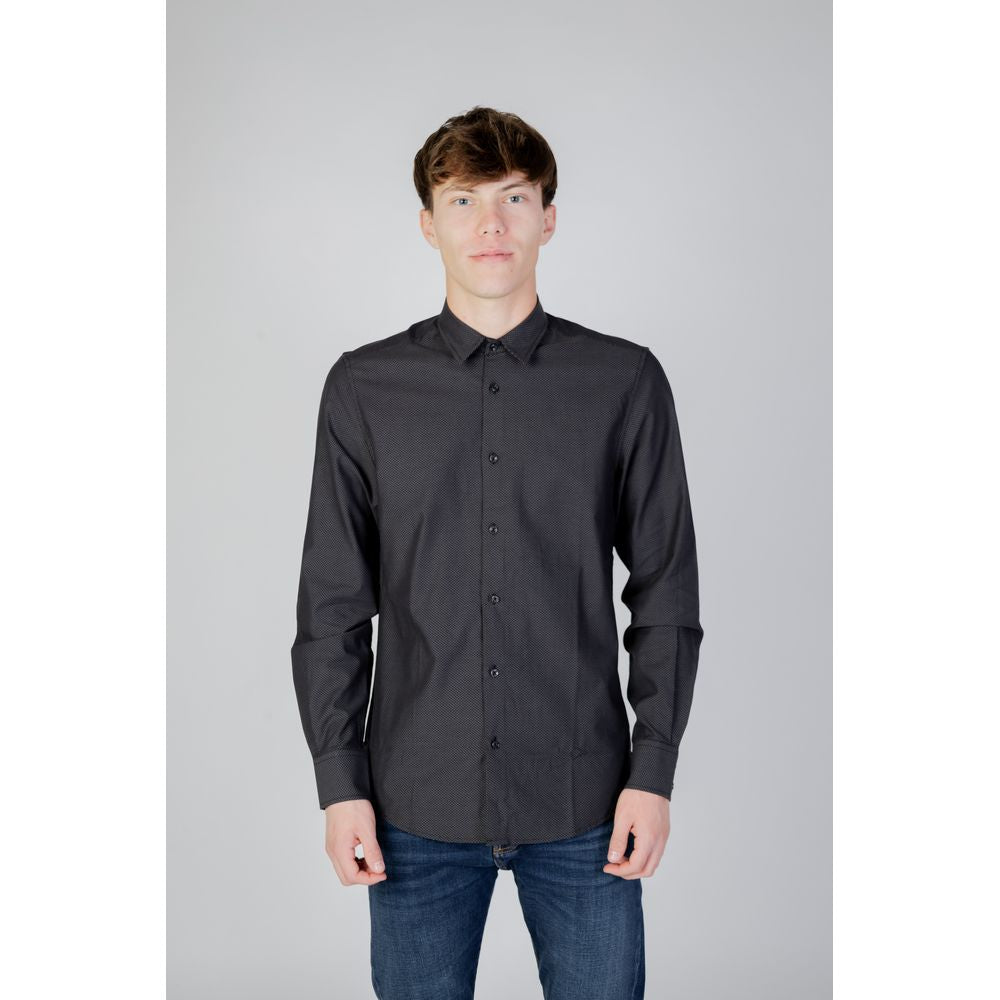 Antony Morato Graues Baumwollhemd
