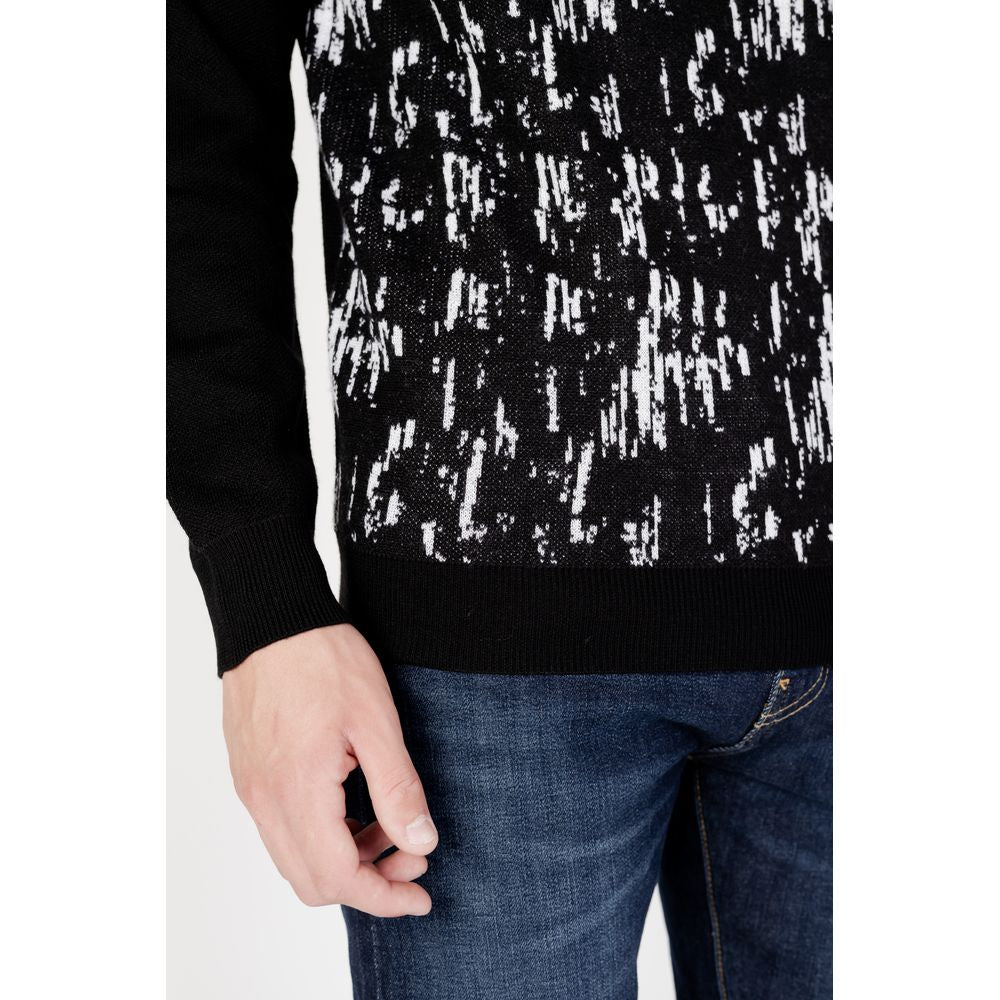 Antony Morato Rollkragenpullover aus schwarzer Wolle