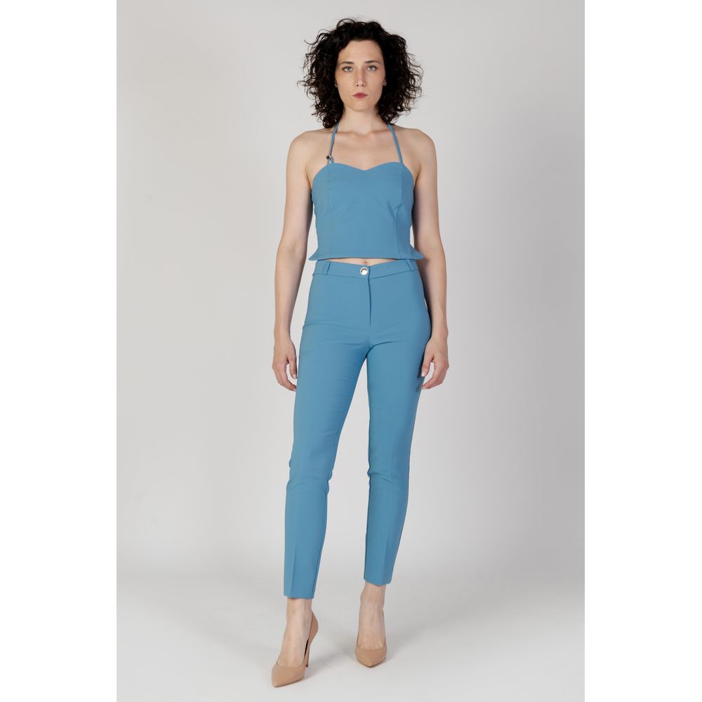 Rinascimento Türkisfarbenes Polyester-Top