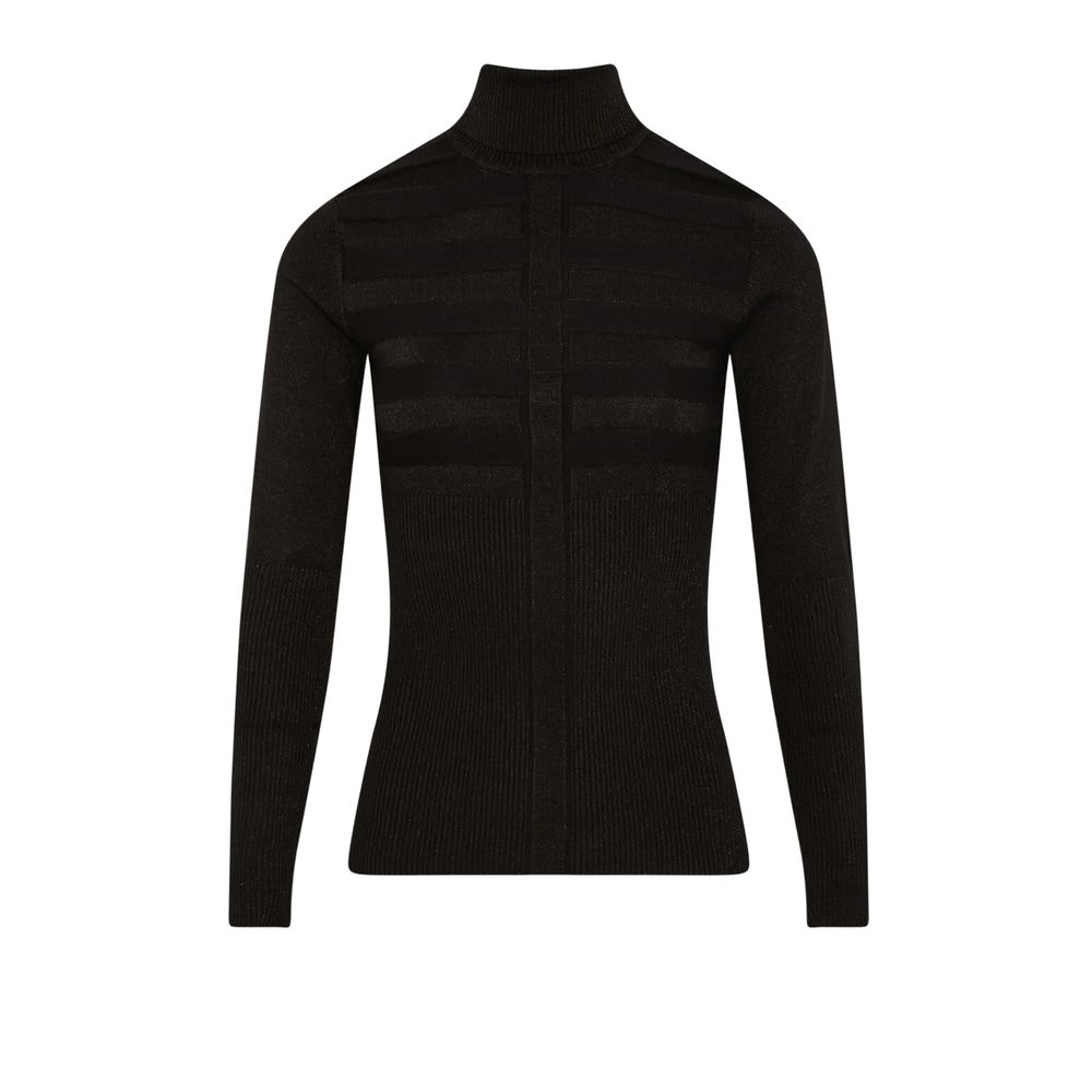 Morgan De Toi Schwarzer Viskose-Rollkragenpullover