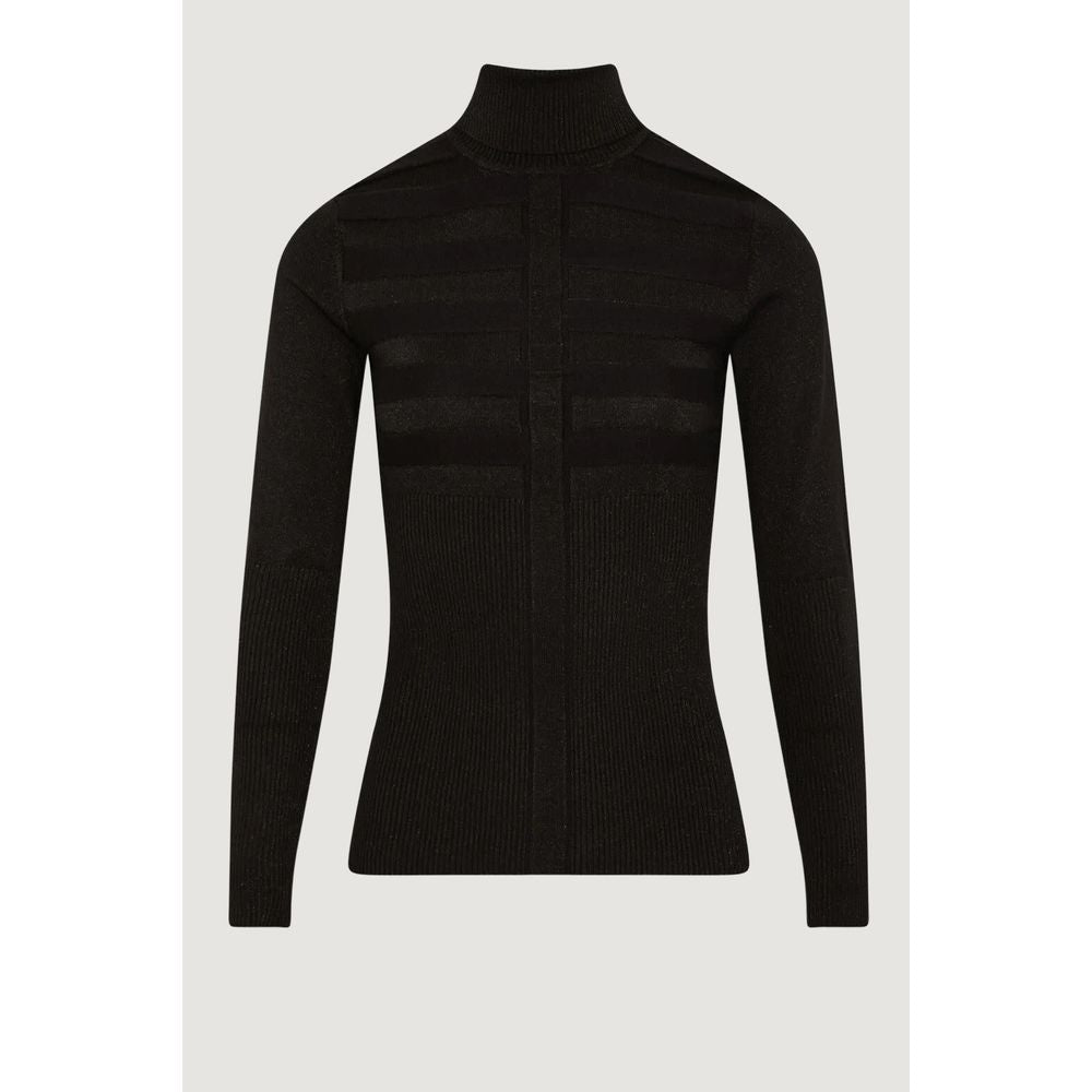 Morgan De Toi Schwarzer Viskose-Rollkragenpullover