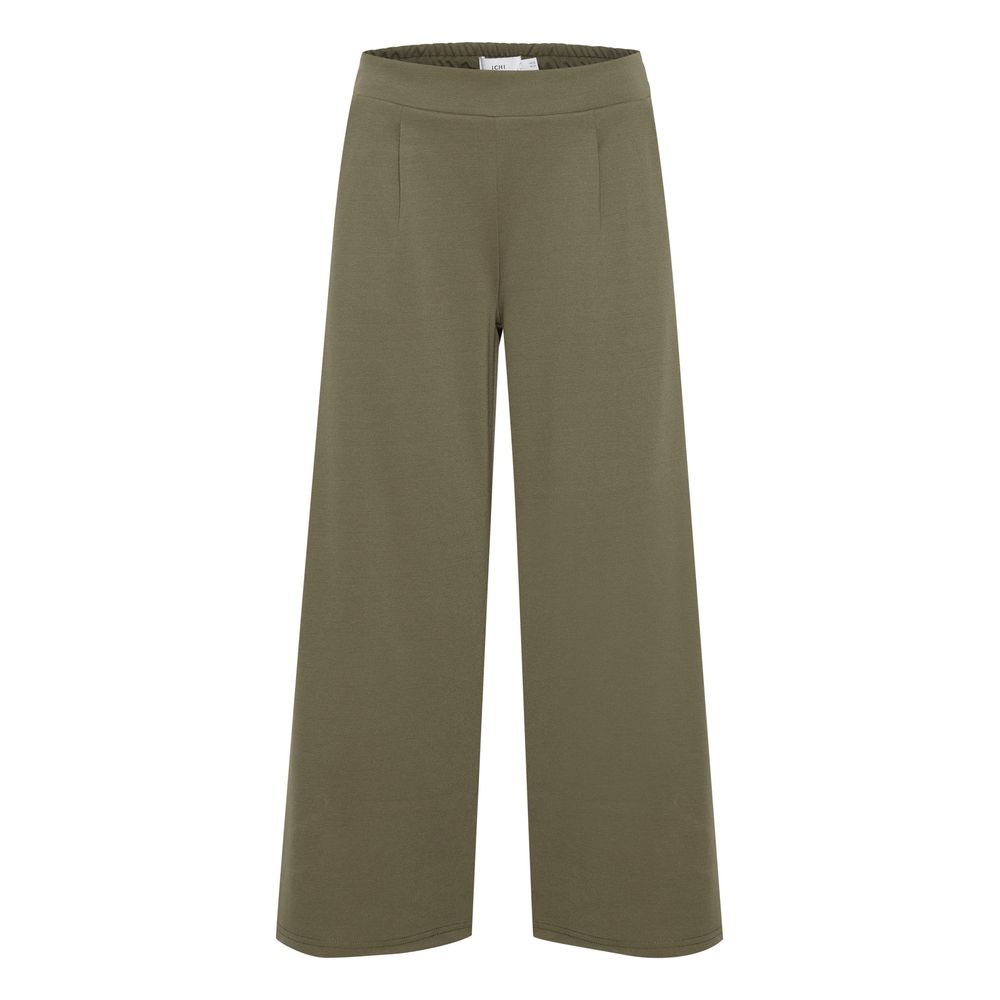 ICHI Grüne Bootcut-Hose aus recyceltem Polyester