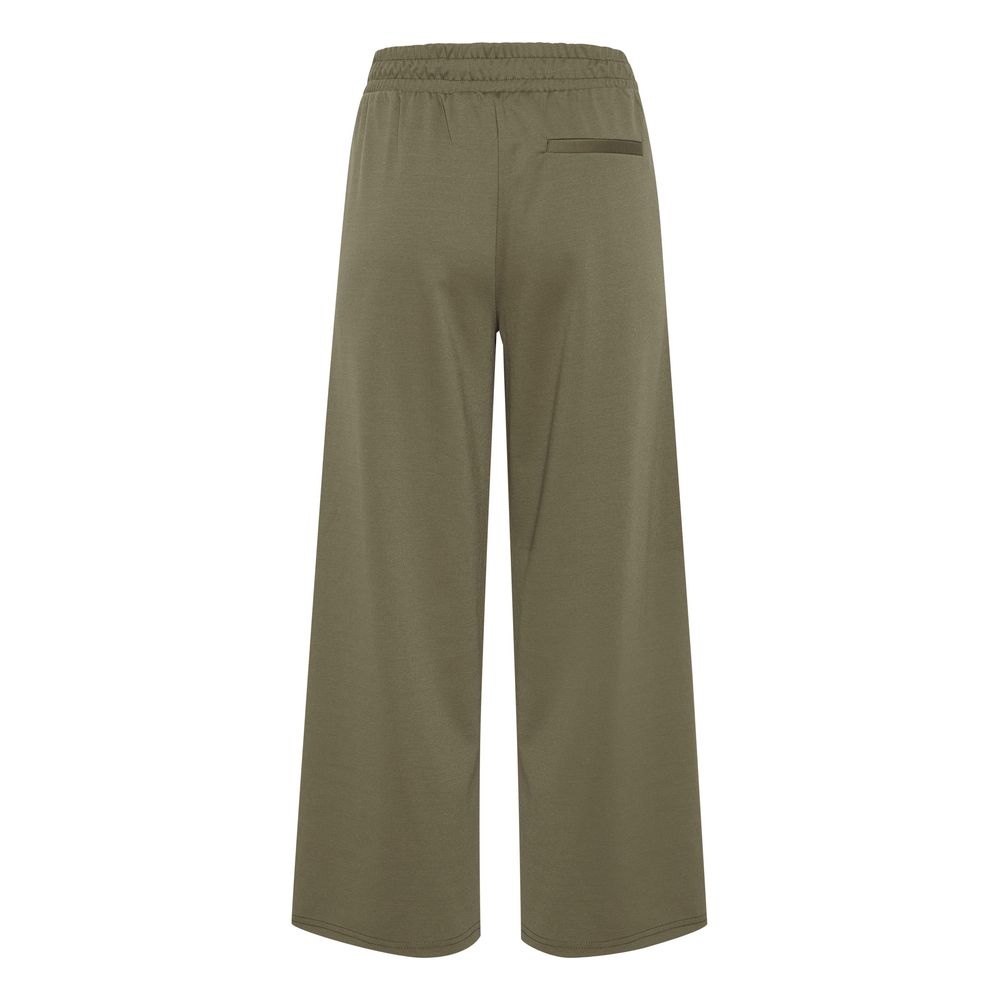 ICHI Grüne Bootcut-Hose aus recyceltem Polyester