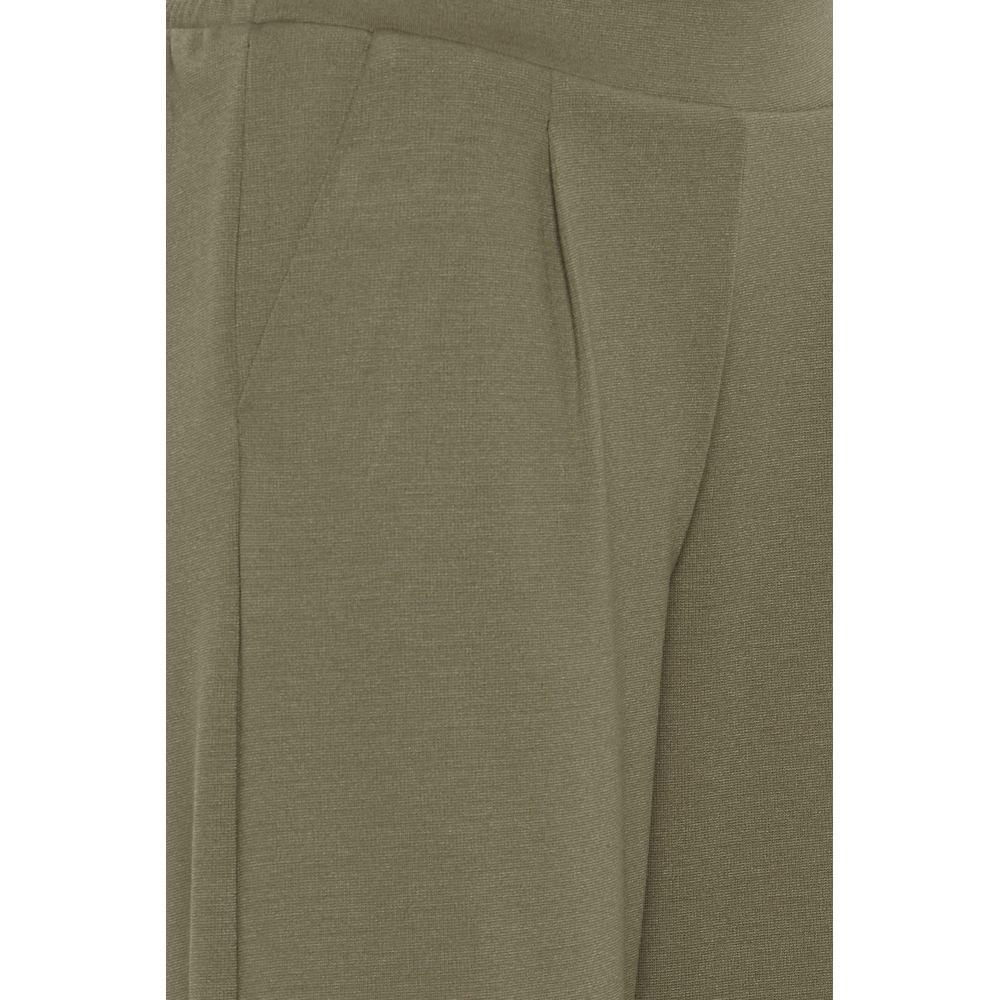 ICHI Grüne Bootcut-Hose aus recyceltem Polyester