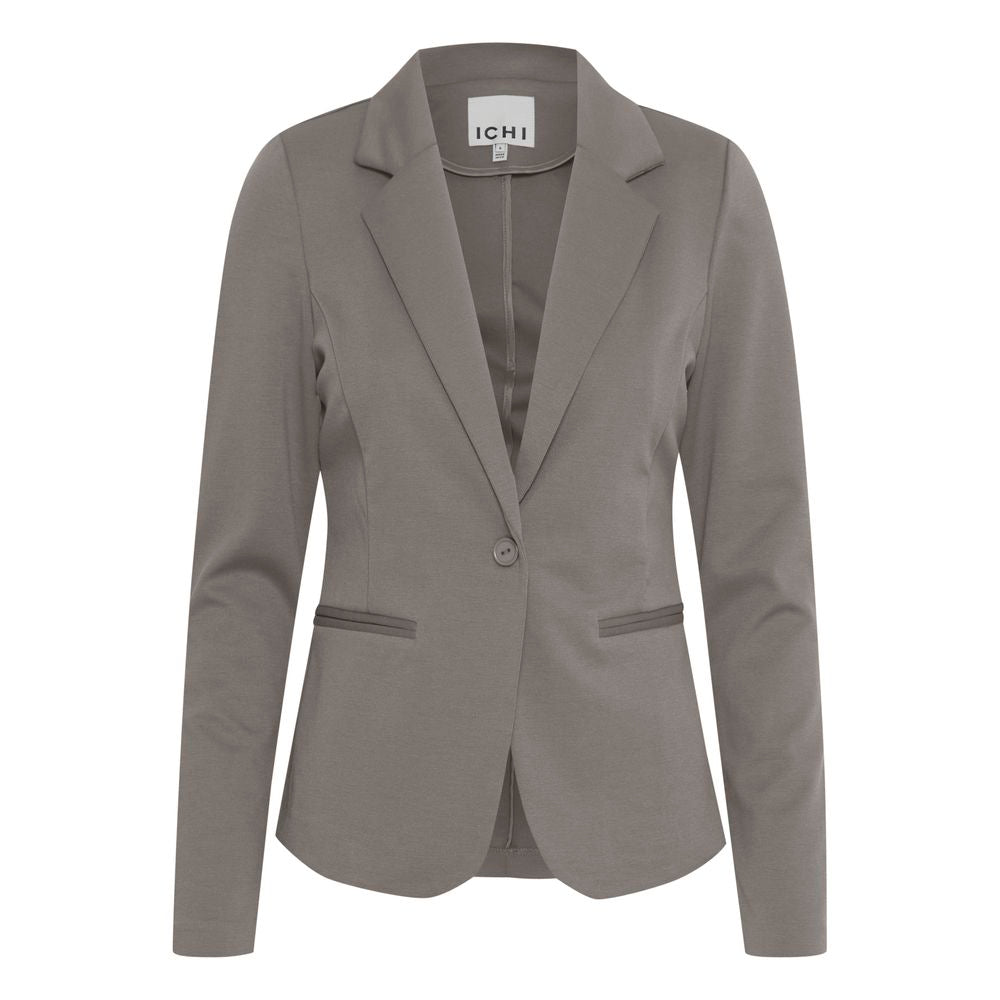 ICHI Beigefarbener Polyester-Blazer