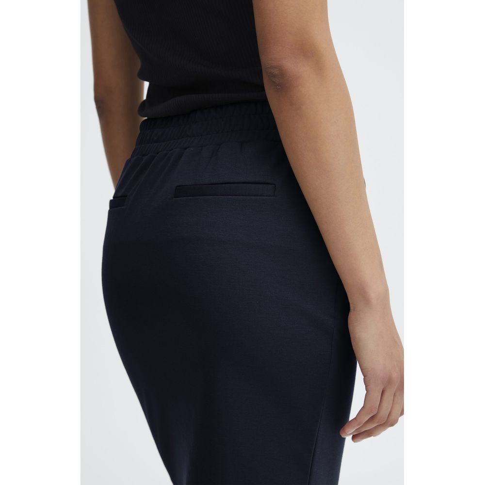 ICHI Blauer Polyester-Minirock