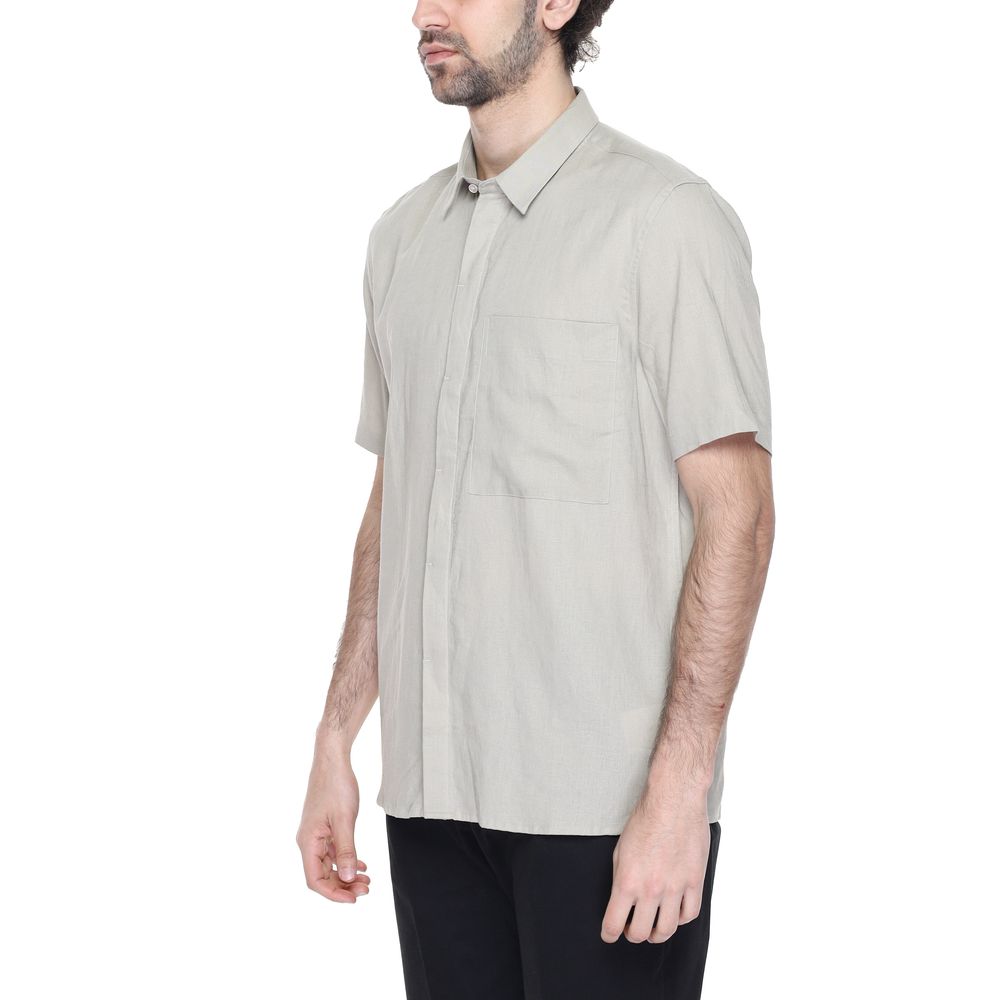 Antony Morato Beige Leinen-Kurzarmhemd