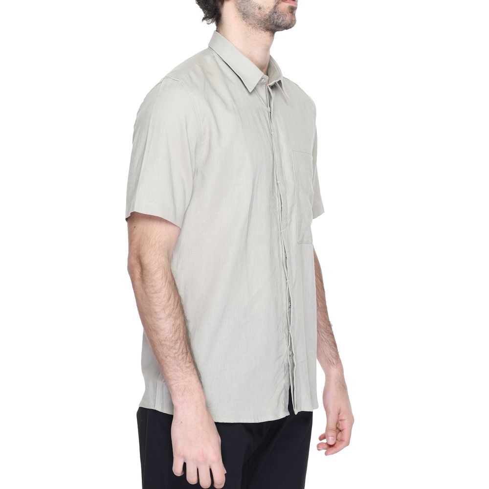 Antony Morato Beige Leinen-Kurzarmhemd