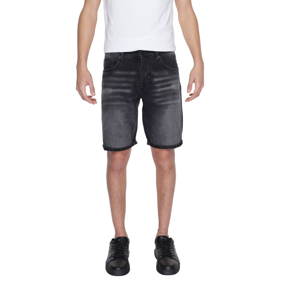 Antony Morato Schwarze Baumwoll-Bermudas