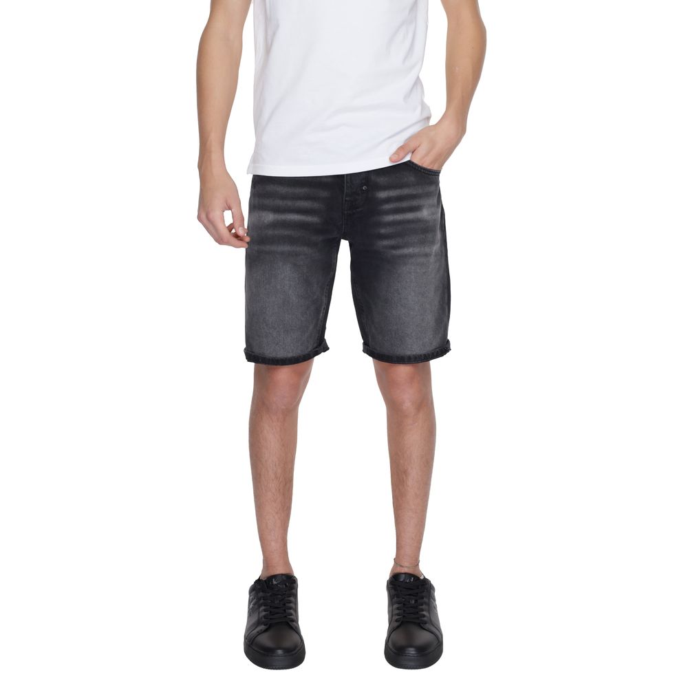 Antony Morato Schwarze Baumwoll-Bermudas