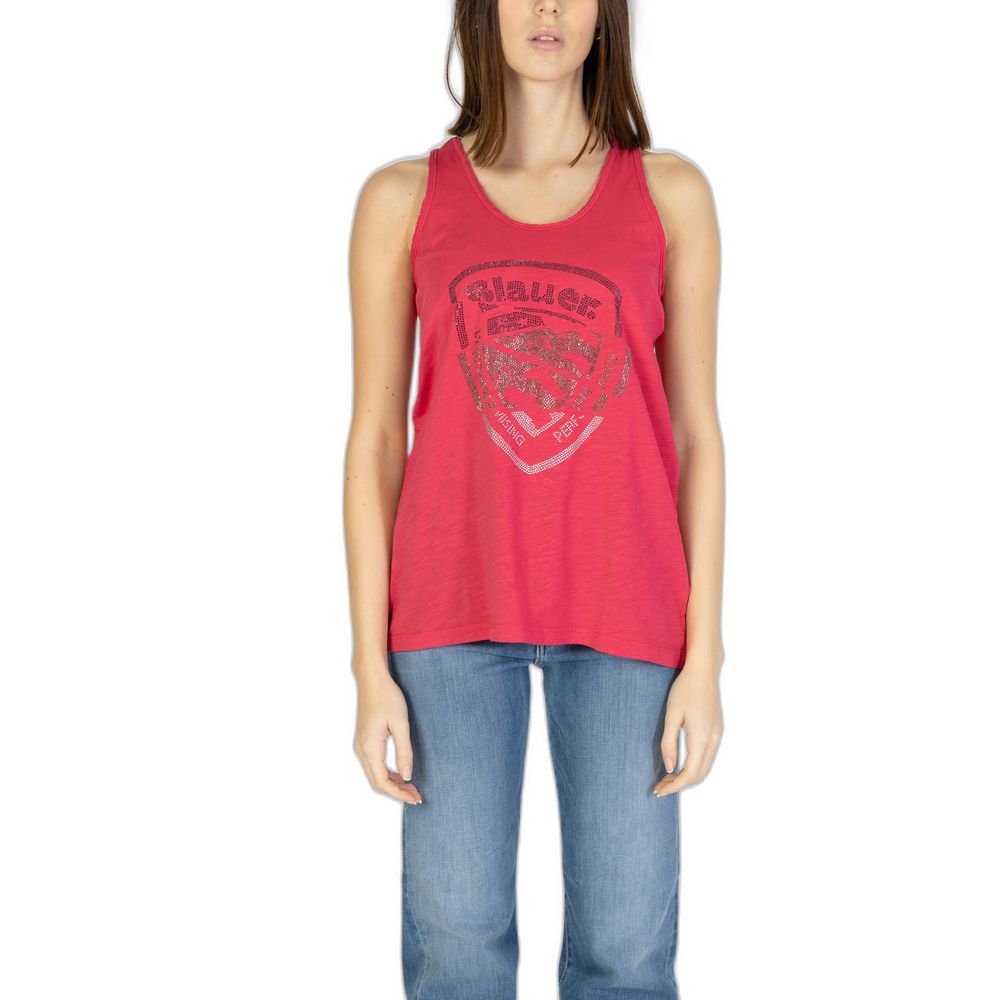 Blauer Rosa Baumwoll-Tank-Tops