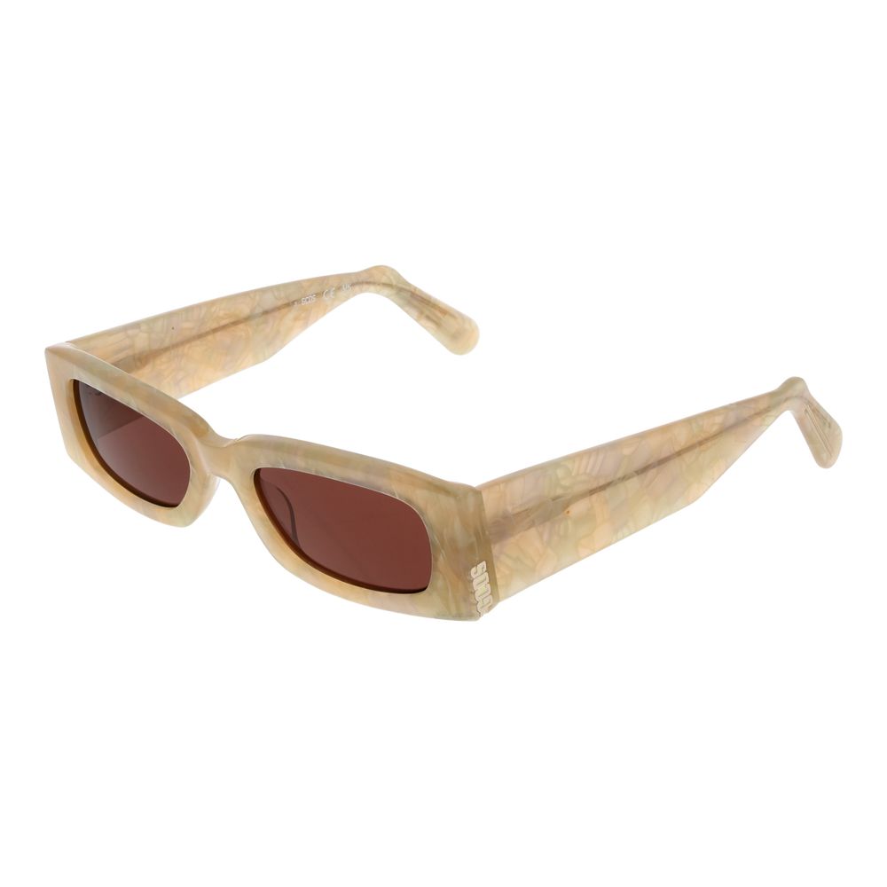GCDS Cremefarbene Sonnenbrille aus Kunststoff
