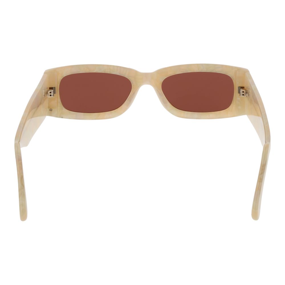 GCDS Cremefarbene Sonnenbrille aus Kunststoff