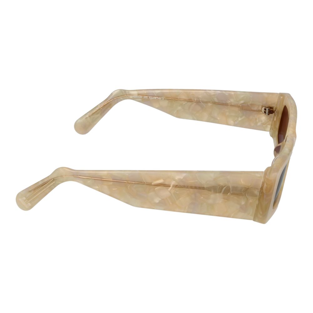 GCDS Cremefarbene Sonnenbrille aus Kunststoff